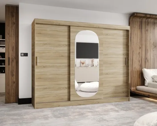 Skriňa s posuvnými dverami so zrkadlom Royal 250 cm