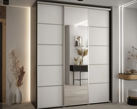 Skriňa s posuvnými dverami so zrkadlom Davos 5 190 cm 60 cm hĺbky