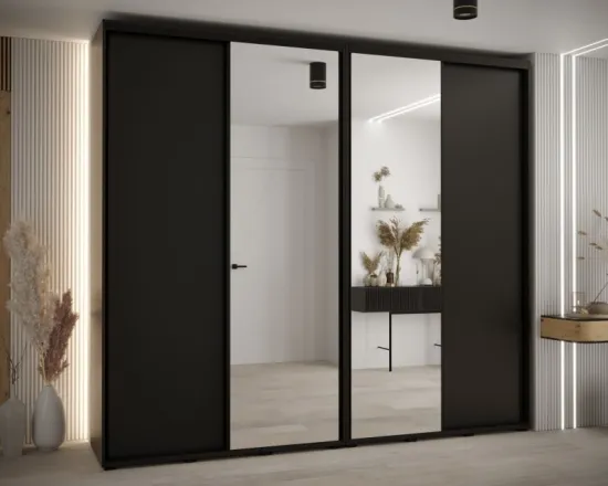 Skriňa s posuvnými dverami so zrkadlom vysoká Davos 3 270 hĺbka 45 cm