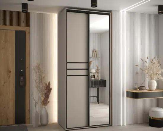 Skriňa s posuvnými dverami so zrkadlom Dakota 11 120 cm 45 cm hĺbky