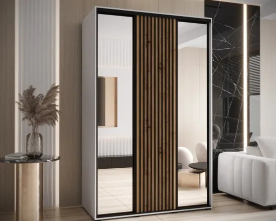 Skriňa s posuvnými dverami so zrkadlom Lanko 2 160 cm 45 cm hĺbky