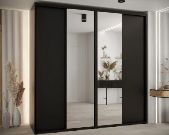 Skriňa s posuvnými dverami so zrkadlom vysoká Davos 3 240 hĺbka 60 cm