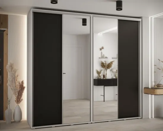 Skriňa s posuvnými dverami so zrkadlom vysoká Davos 3 260 hĺbka 60 cm