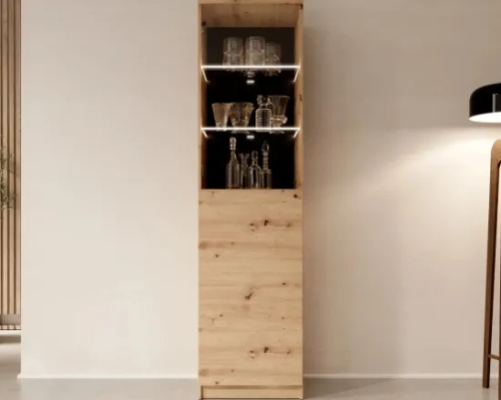 Vitrína Evi II s LED osvetlením