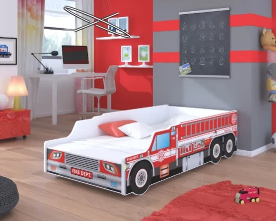 Postel s matrací Fire Truck 160 cm