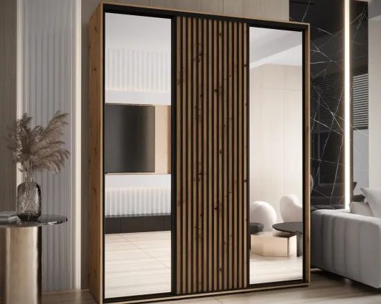 Skriňa s posuvnými dverami so zrkadlom Sapporo 2 190 cm 60 cm