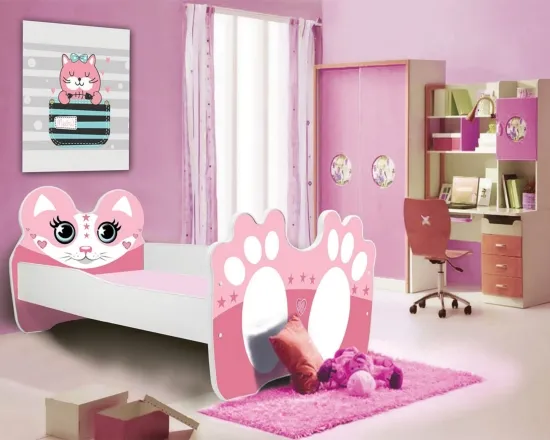 Posteľ s matracom Bear Pink 160x80 cm