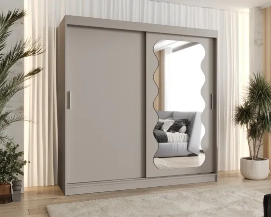 Skriňa s posuvnými dverami so zrkadlom Spoti 200 cm