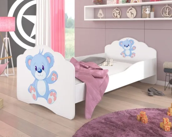 Postel s matrací Casimo Blue Bear 140 cm