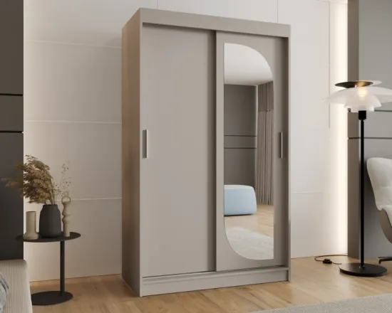 Skriňa s posuvnými dverami so zrkadlom Lucy 120 cm