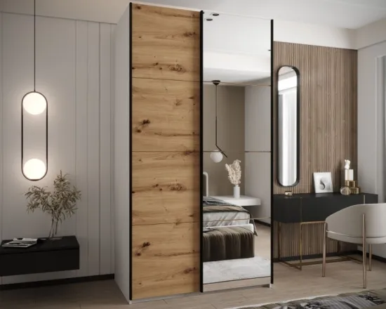Skriňa s posuvnými dverami so zrkadlom Lux 3 130