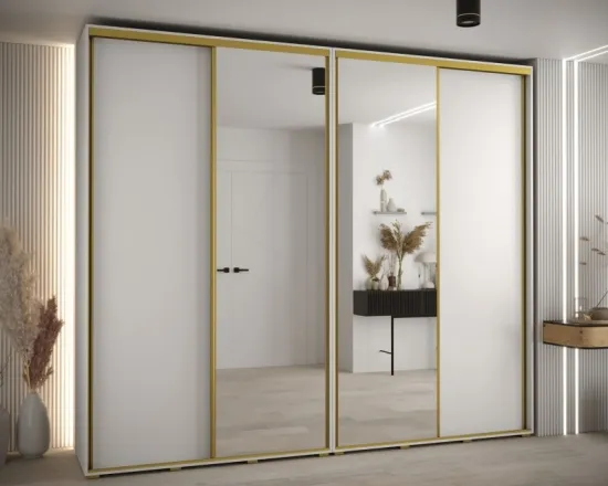 Posuvná skriňa so zrkadlom vysoká Davos 3 280 hĺbka 45 cm