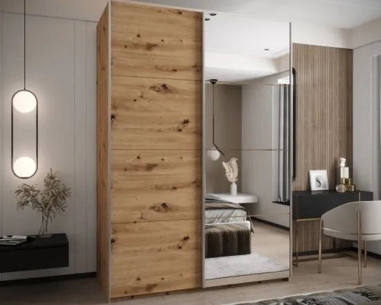 Skriňa s posuvnými dverami so zrkadlom Lux 3 180