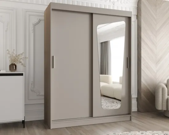 Skriňa s posuvnými dverami so zrkadlom Moka 150 cm