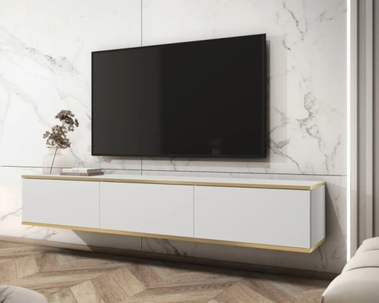 Široký TV stolík s dvierkami do obývačky Oro