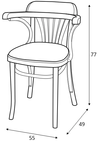 Krzesło z podłokietnikami B-165
