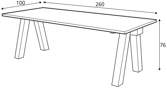 Stůl Balk 260 x 100