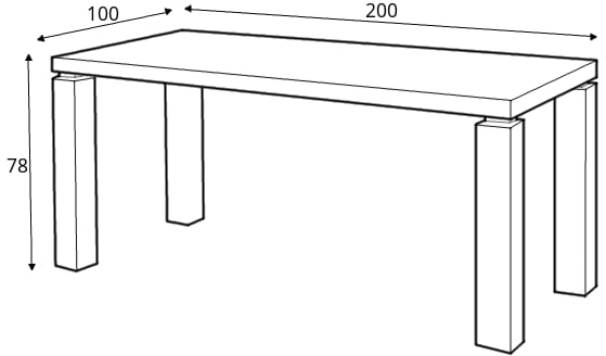Stůl Ville 200 x 100