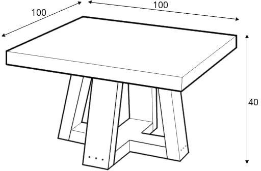 Konferenční stolek Square 100 x 100