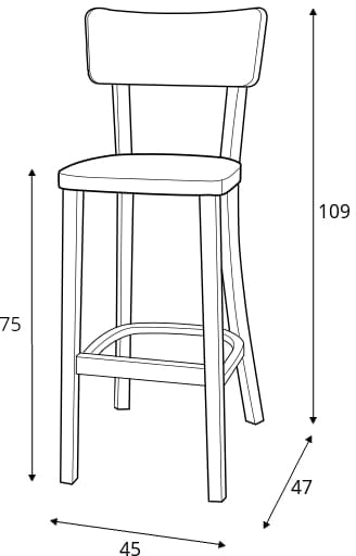 Krzesło barowe Solid