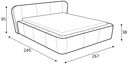 Łóżko 80282 KF (200x200)