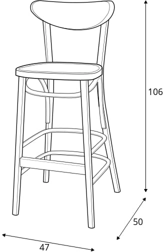 Židle barová BST-1260