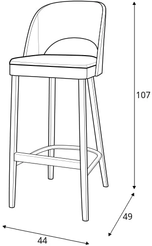 Židle barová BST-1411