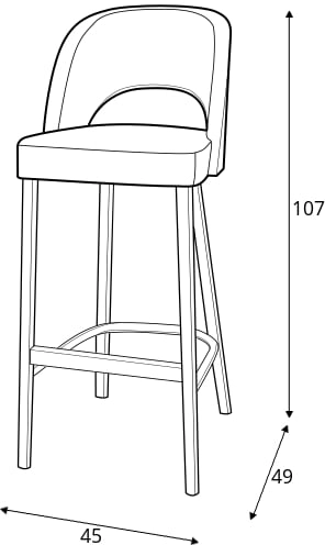 Židle barová BST-1412