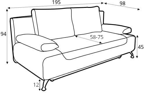 Sofa Daria III LUX 3DL