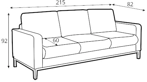 Sofa 3-osobowa Scandic