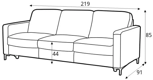 Sofa 3-osobowa Basic