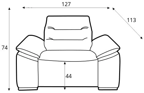 Fotel Impressione z funkcją relaks manualny