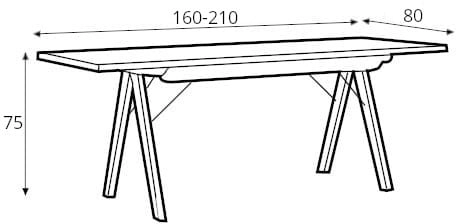 Stůl rozkládací 160 Basic