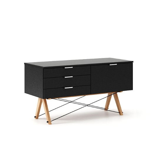 

Skříňka Sideboard s třemi zásuvkami a dvířky - Minko