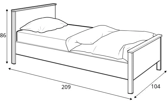 Łóżko z materacem Story