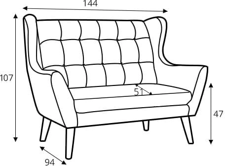 Sofa 2-osobowa Henry