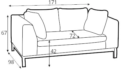 Sofa 2-osobowa z funkcją spania Ambient Wood