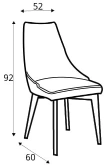 Tapicerowane krzesło XII z drewnianymi nóżkami