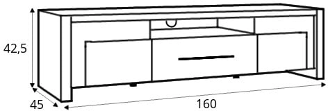 Szafka Rtv Arosa Black Red White Twojemeble Pl Meble Z