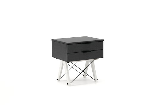 

Noční stolek 50x40 Double Black / White - Minko