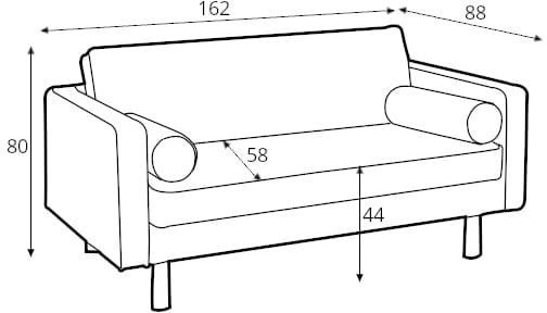 Sofa 2-osobowa z funkcją spania Topic Wood