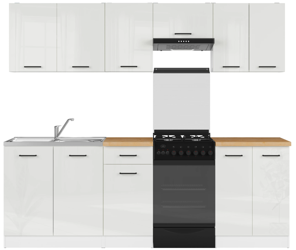 

Kuchyňská linka 230 Junona - Black Red White - BRW