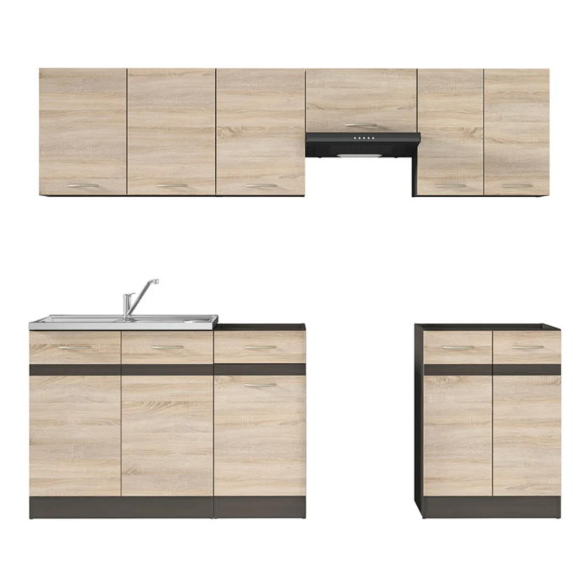

Kuchyňská linka 230 Junona - Black Red White - BRW