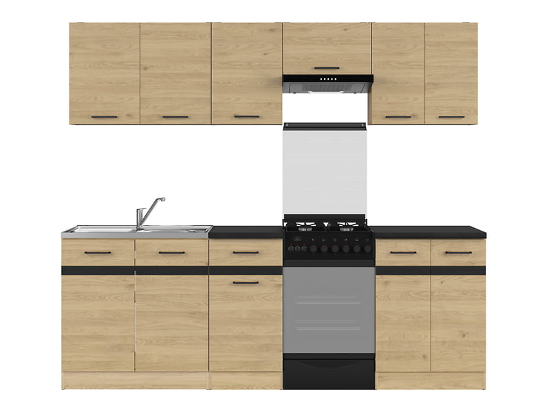 Kuchyňská linka 230 Junona - Black Red White - BRW