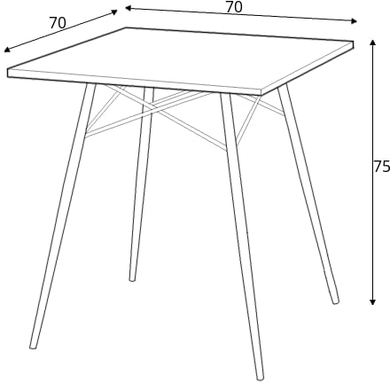 Hranatý stůl a židle Kabir