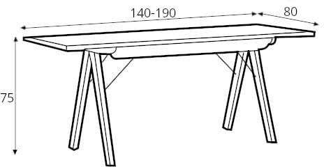 Stół rozkładany 140 Basic