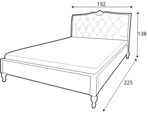 Elegantní dvoulůžková postel s čalouněným čelem na vysokých nožkách do ložnice Verona