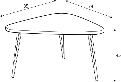 Konferenční stolek na vysokých nohách do obývacího pokoje Adesso