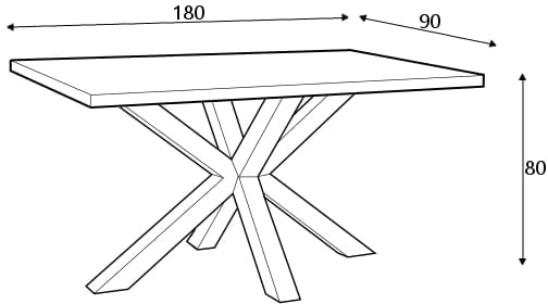 Stůl Cross 180