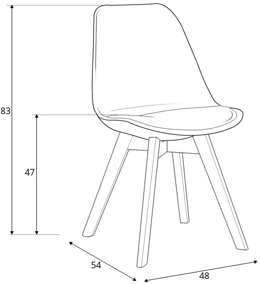 Čalouněná židle na dřevěných nohách do jídelny K-303